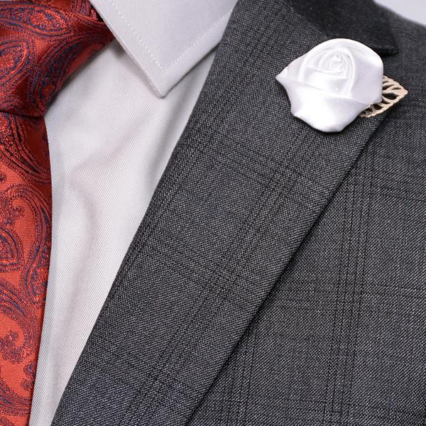 White Flower Lapel Pin